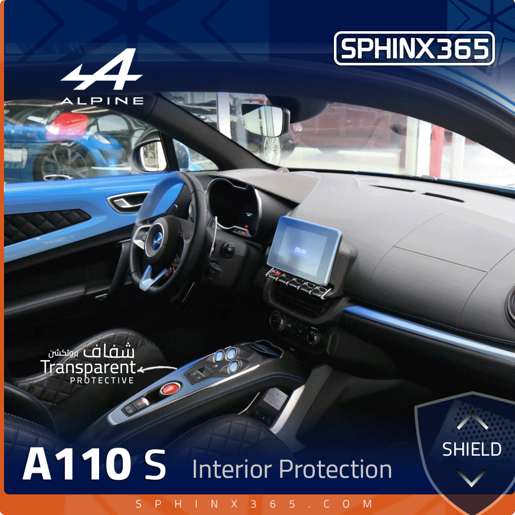 Alpine A110 S 2022-2024 Interior Protection Kit | Pre-cut Film - Sphinx365.com
