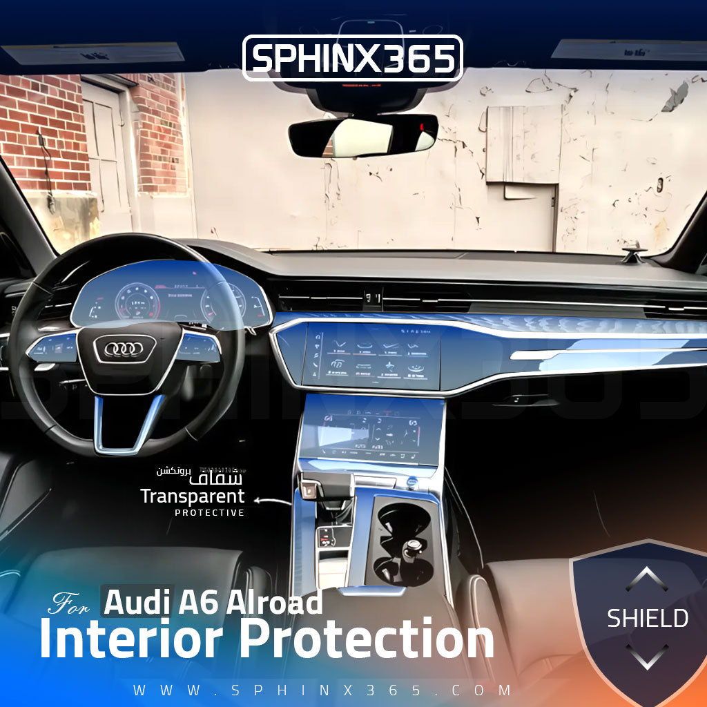 Car interior protection for Audi A6 Alroad by Sphinx365, precut car film kits online, anti-scratch, self-healing.