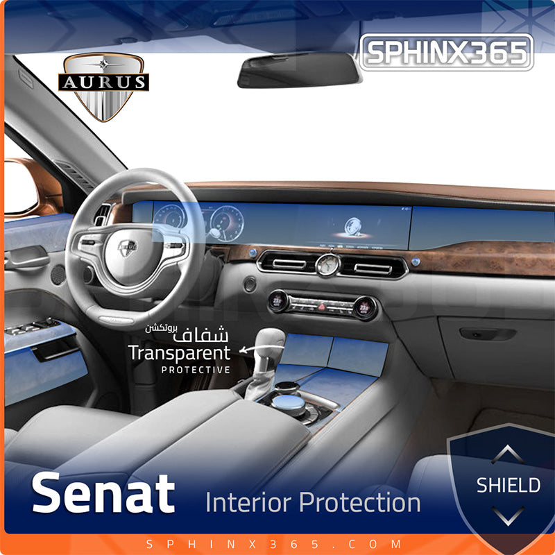 Car interior protection for Aurus senat by Sphinx365, precut car film kits online, anti-scratch, self-healing.