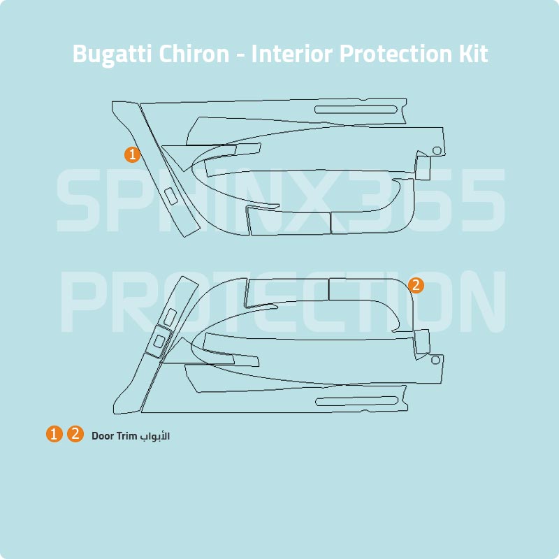 Bugatti Chiron 2020-2024 Interior Protection Kit | Pre-cut Film - Sphinx365.com