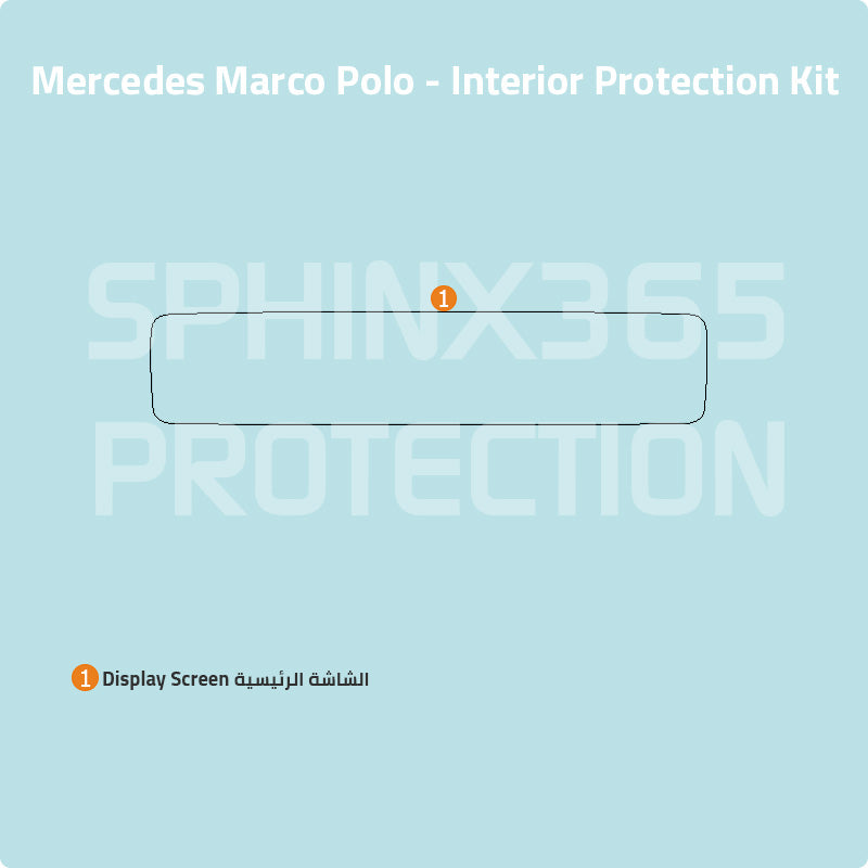 Car interior protection for Mercedes Marco Polo by Sphinx365, precut car film kits online, anti-scratch, self-healing.