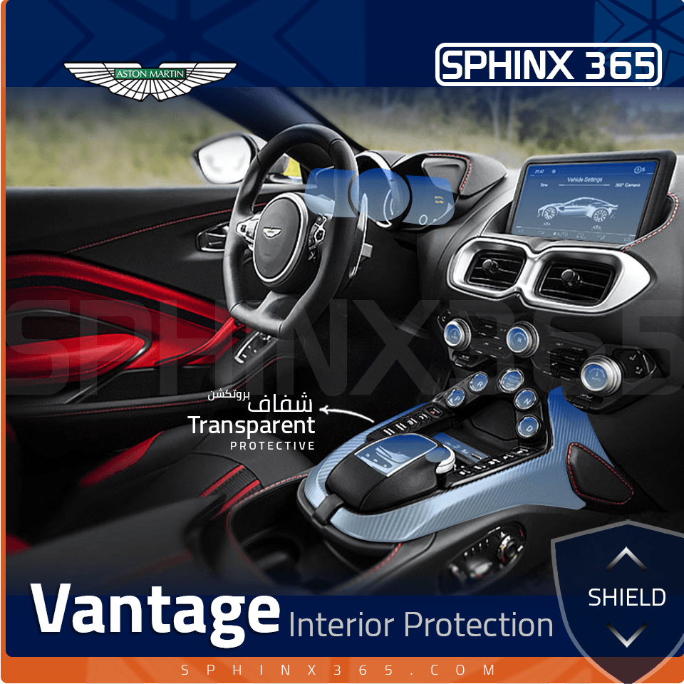 Aston Martin Vantage 2019-2023 Interior Protection Kit| Pre-cut Film - Sphinx365.com