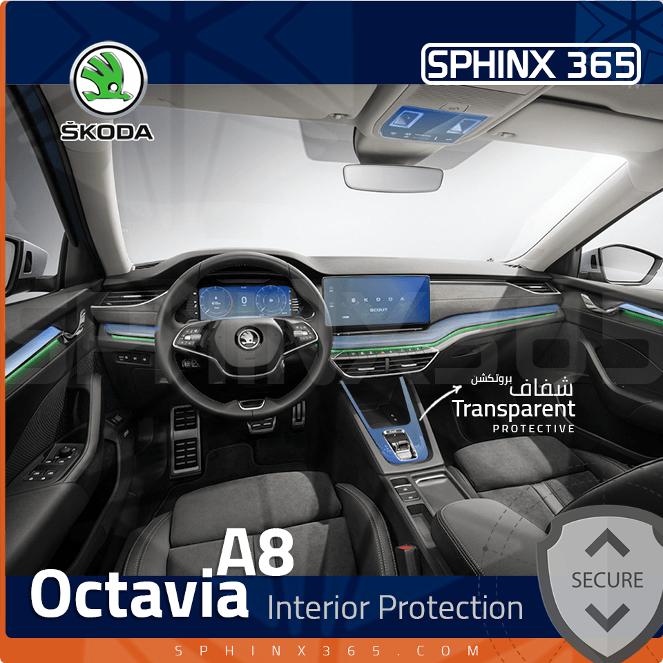 Sphinx365 Skoda Octavia A8 precut interior protection kit