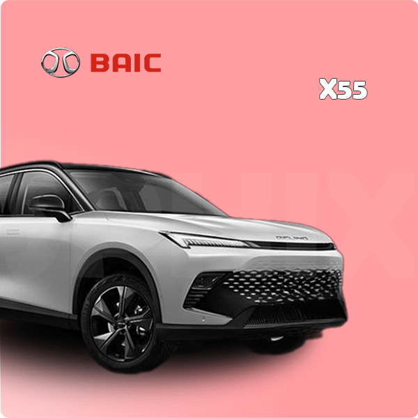 Complete Baic X55 car protection kit by Sphinx365 – includes interior film, exterior paint protection, headlight covers, window tint, and premium accessories – anti-scratch, self-healing, anti-yellowing, smooth-touch, removable TPU material.