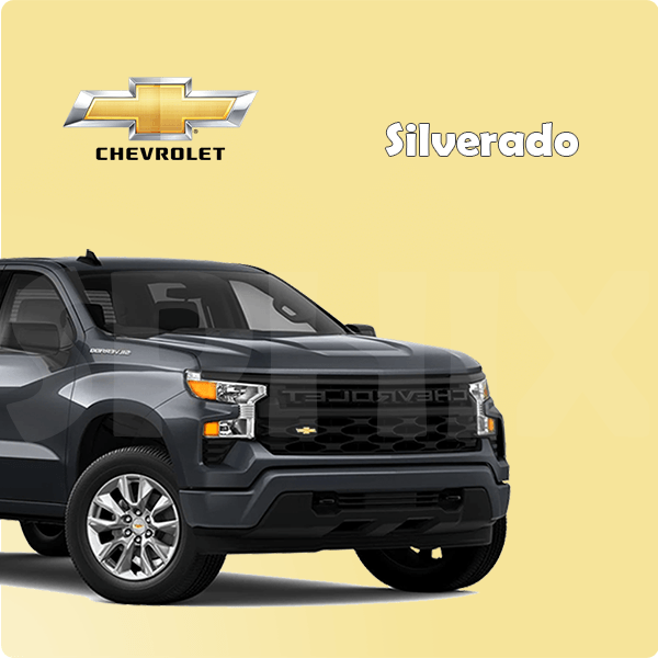 Complete Chevrolet Silverado car protection kit by Sphinx365 – includes interior film, exterior paint protection, headlight covers, window tint, and premium accessories – anti-scratch, self-healing, anti-yellowing, smooth-touch, removable TPU material.