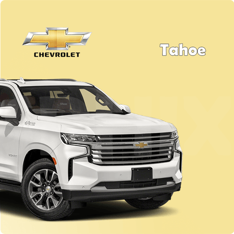 Complete Chevrolet Tahoe car protection kit by Sphinx365 – includes interior film, exterior paint protection, headlight covers, window tint, and premium accessories – anti-scratch, self-healing, anti-yellowing, smooth-touch, removable TPU material.
