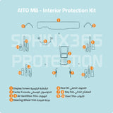طقم حماية داخلية AITO M8 2025 | غشاء مقطوع مسبقًا