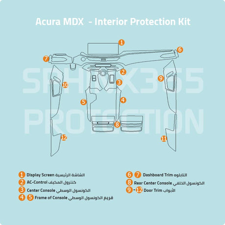 Sphinx365 Acura MDX precut interior protection kit