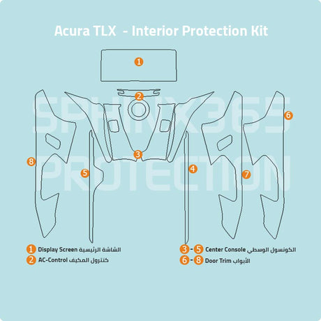 Sphinx365 Acura TLX  precut interior protection kit