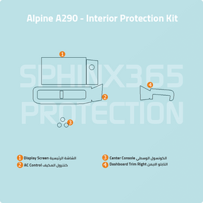 Alpine A290 2025 Interior Protection Kit | Pre-cut Film - Sphinx365.com
