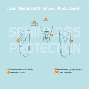 Aston Martin DB11 2018-2023 Interior protection Kit | Pre-cut Film - Sphinx365.com