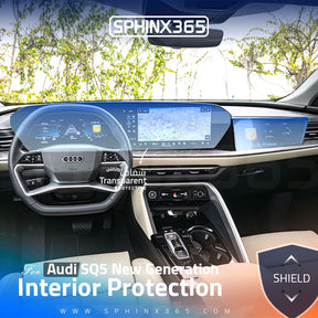 Car interior protection for Audi SQ5 2025 by Sphinx365, precut car film kits online, anti-scratch, self-healing.