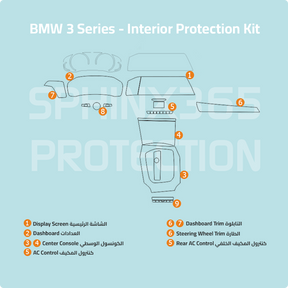 BMW 3 Series 2022-2019 Interior Protection Kit | Pre-cut Film - Sphinx365.com
