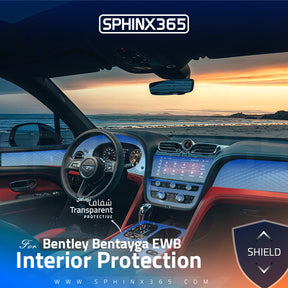 Car interior protection for Bentley Bentayga 2023-2026 by Sphinx365, precut car film kits online, anti-scratch, self-healing.