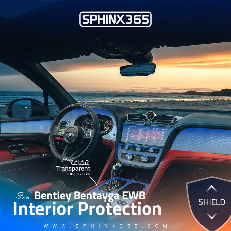 Car interior protection for Bentley Bentayga 2023-2026 by Sphinx365, precut car film kits online, anti-scratch, self-healing.