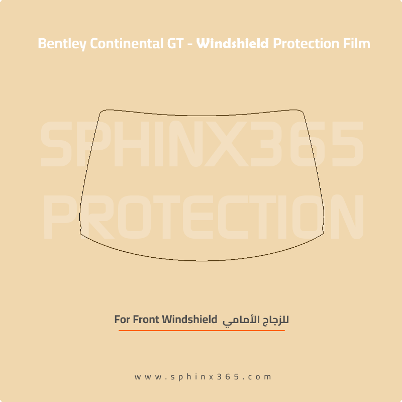 Precut Windshield protection for Bentley_Continental_GT_2023-_2025 