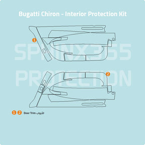 Bugatti Chiron 2020-2024 Interior Protection Kit | Pre-cut Film - Sphinx365.com