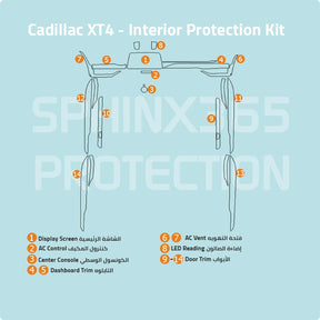 Cadillac XT4 2019-2023 Interior Protection Kit | Pre-cut Film - Sphinx365.com