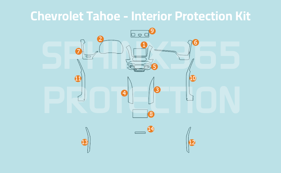 Sphinx365 Chevrolet Tahoe precut interior protection kit