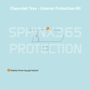 Car interior protection for Chevrolet Trax 2024-2025 by Sphinx365, precut car film kits online, anti-scratch, self-healing.
