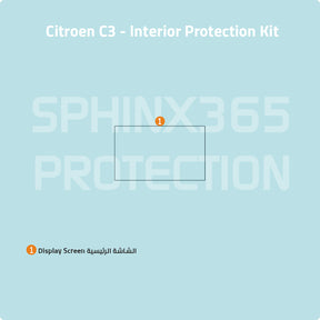 Car interior protection for Citroen C3 2024 by Sphinx365, precut car film kits online, anti-scratch, self-healing.