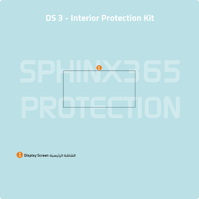 Car interior protection for DS 3 2023-2024 by Sphinx365, precut car film kits online, anti-scratch, self-healing.