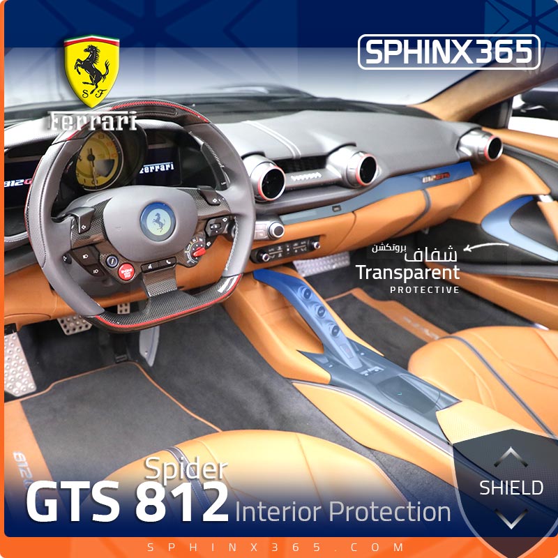 Sphinx365 Ferrari 812 GTS Spider precut interior protection kit