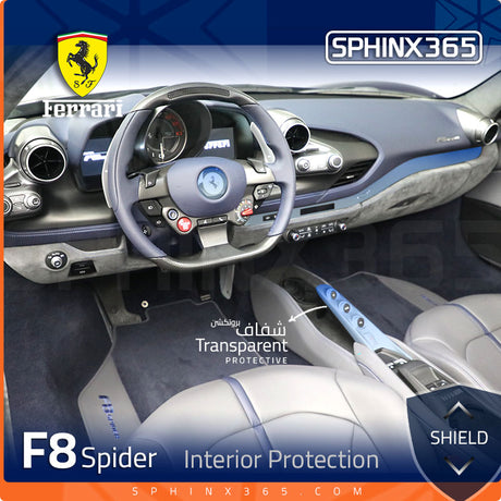 Sphinx365 Ferrari F8 Spider precut interior protection kit