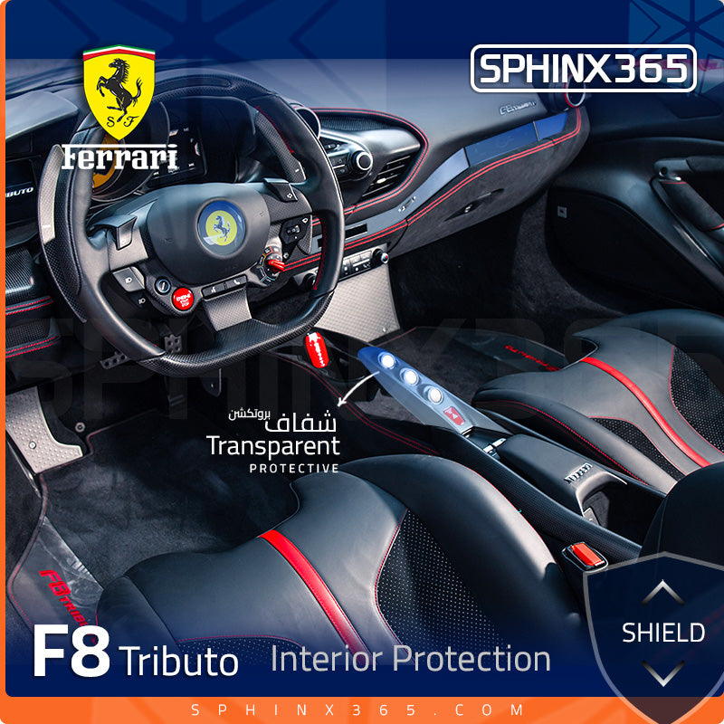 Sphinx365 Ferrari F8 Tributo precut interior protection kit