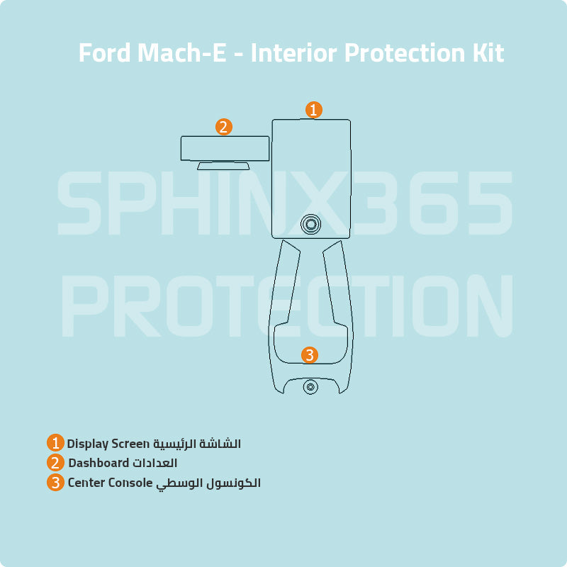 Ford Mach-E 2021-2024 Interior Protection Kit | Pre-cut Film