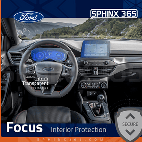 Car interior protection for Ford Focus by Sphinx365, precut car film kits online, anti-scratch, self-healing.