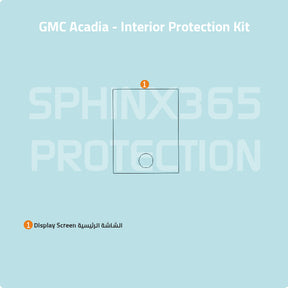 Car interior protection for GMC Acadia 2024 by Sphinx365, precut car film kits online, anti-scratch, self-healing.