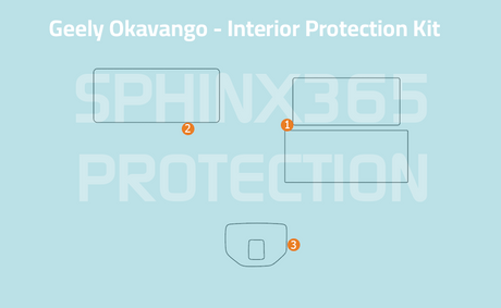 Sphinx365 Geely Okavango precut interior protection kit