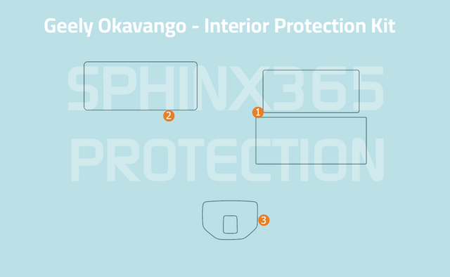 Sphinx365 Geely Okavango precut interior protection kit