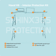 Car interior protection for Haval H6 by Sphinx365, precut car film kits online, anti-scratch, self-healing.