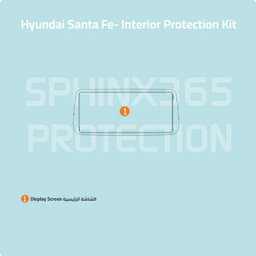 Car interior protection for Hyundai Santa Fe 2021-2023 by Sphinx365, precut car film kits online, anti-scratch, self-healing.