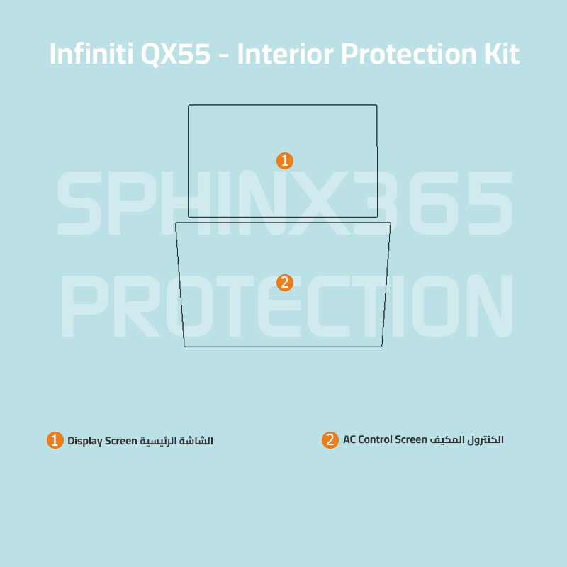 Sphinx365 Infiniti QX55 precut interior protection kit