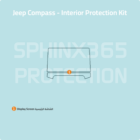 Car interior protection for Jeep Compass 2022-2024 by Sphinx365, precut car film kits online, anti-scratch, self-healing.