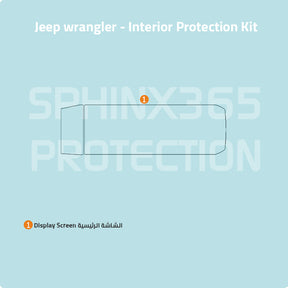 Car interior protection for Jeep Wrangler 2024 by Sphinx365, precut car film kits online, anti-scratch, self-healing.