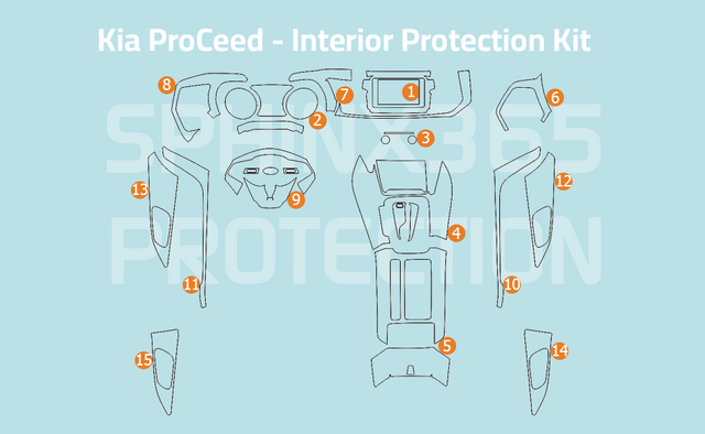 Sphinx365 Kia Pro Ceed precut interior protection kit