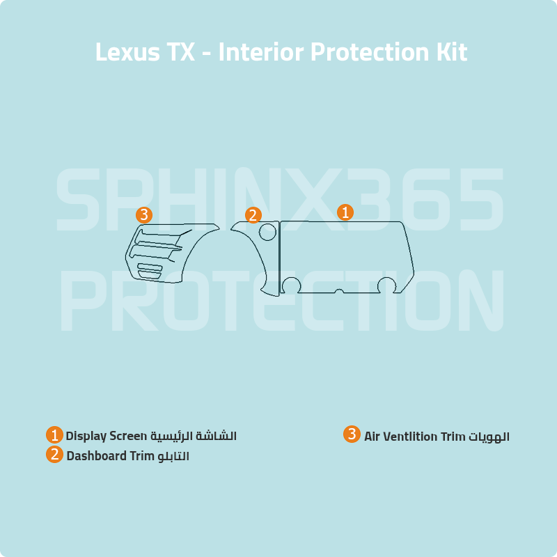 Lexus TX 2024 Interior Protection Kit | Pre-cut Film