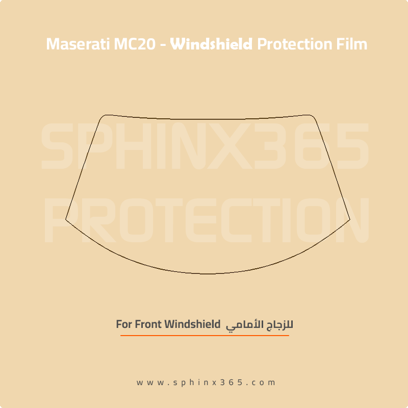 Precut Windshield protection for Maserati_MC20_2023-2025