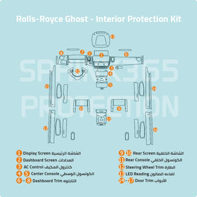 Sphinx365 Rolls Royce Ghost precut interior protection kit