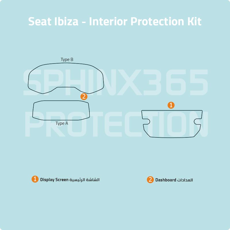 Sphinx365 Seat Ibiza precut interior protection kit