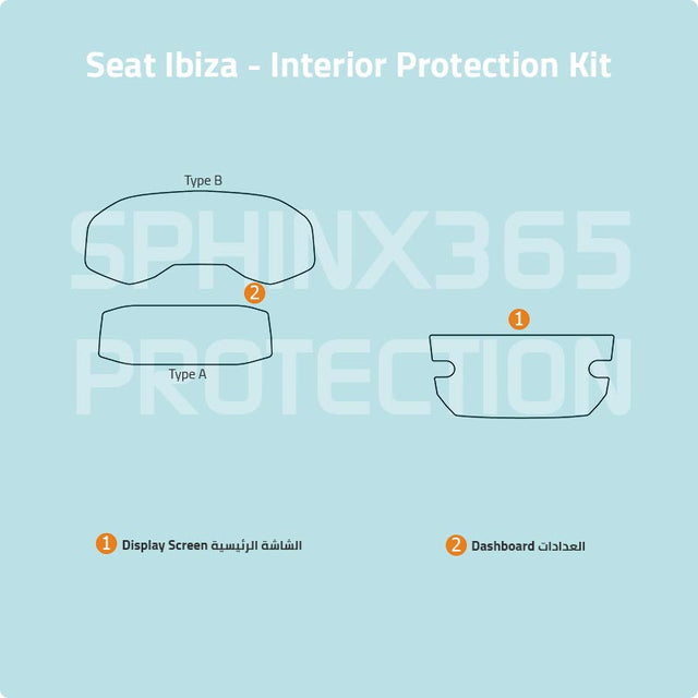 Sphinx365 Seat Ibiza precut interior protection kit