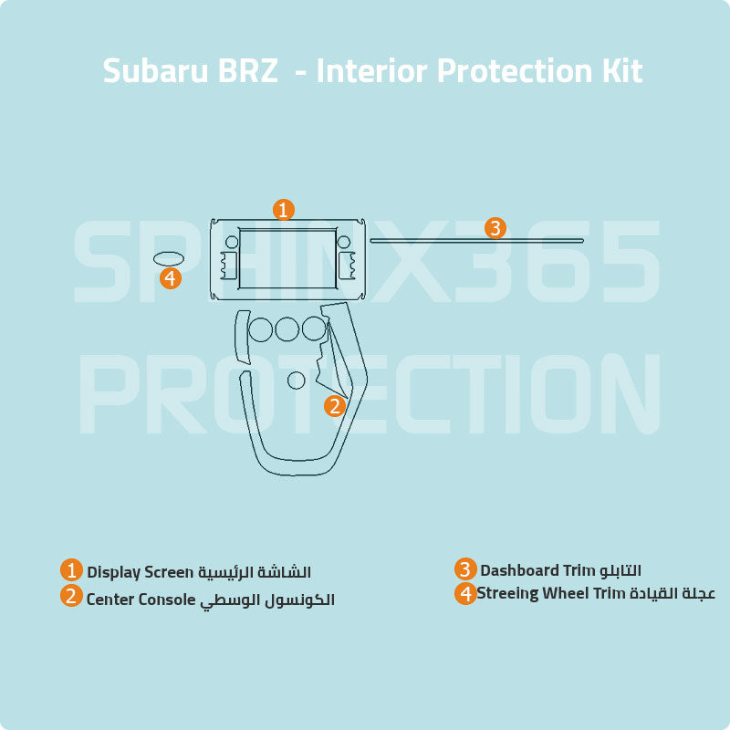 Subaru BRZ 2022-2024 Interior Protection Kit | Pre-cut Film