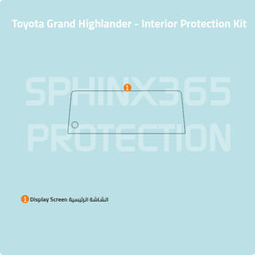 Car interior protection for Toyota Grand Highlander by Sphinx365, precut car film kits online, anti-scratch, self-healing.