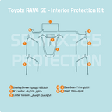 Toyota RAV4 SE 2025 interior protection - precut film