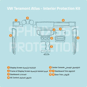 Sphinx365 VW Teramont Atlas precut interior protection kit