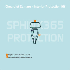 Car interior protection for Chevrolet Camaro 2023-2024 by Sphinx365, precut car film kits online, anti-scratch, self-healing.